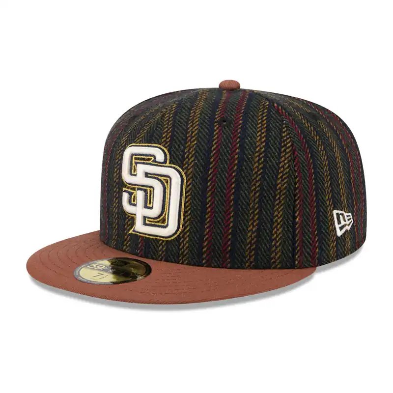 New Era 59Fifty San Diego Padres Vintage Herringbone Fitted Hat Herringbone Brown