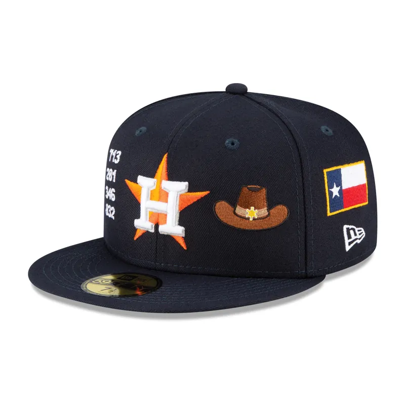 New Era 59Fifty Houston Astros Local Fitted Hat Dark Navy