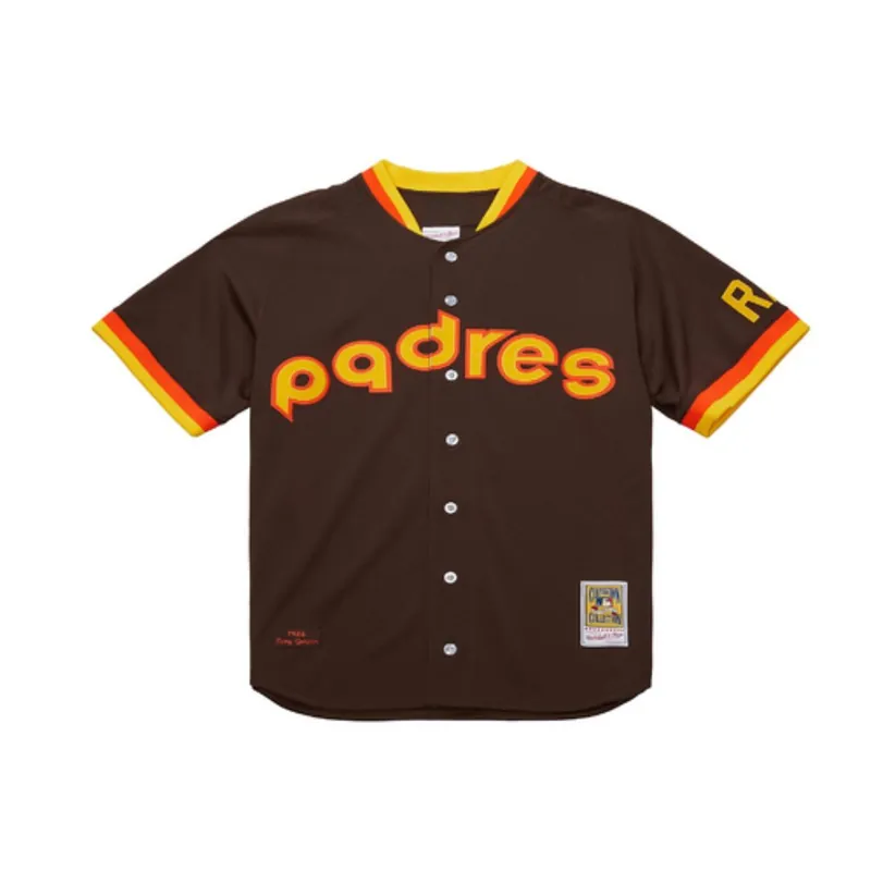 Mitchell & Ness San Diego Padres Authentic Tony Gwynn 1984 Road Jersey Brown Gold