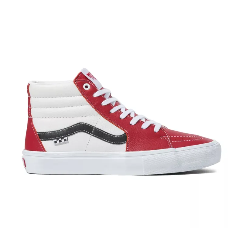 Vans Sport Leather Skate Sk8-Hi Chili Pepper White