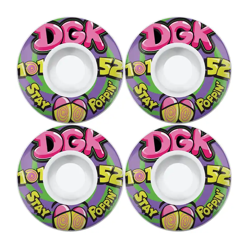 DGK Stay Poppin’ Wheels White 52mm