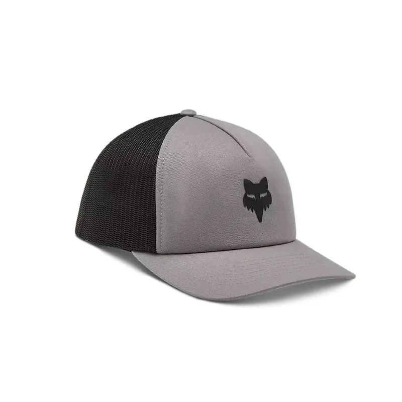 Fox Head Trucker Snapback Hat Steel Grey