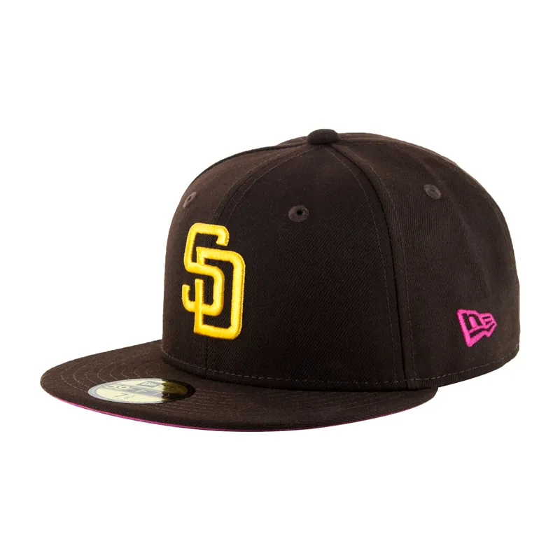 New Era x Billion Creation x SDHC 59Fifty San Diego Padres El Nino Fitted Hat Burnt Wood Brown Gold - Billion Creation Exclusive