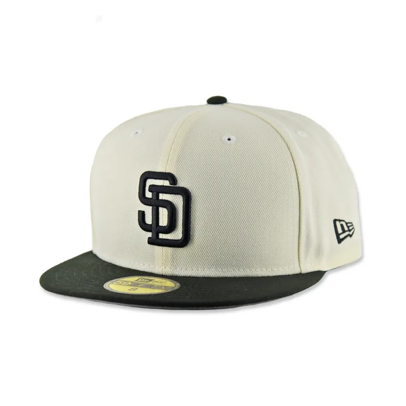 New Era 59Fifty San Diego Padres Two Tone Fitted Hat Chrome White Black