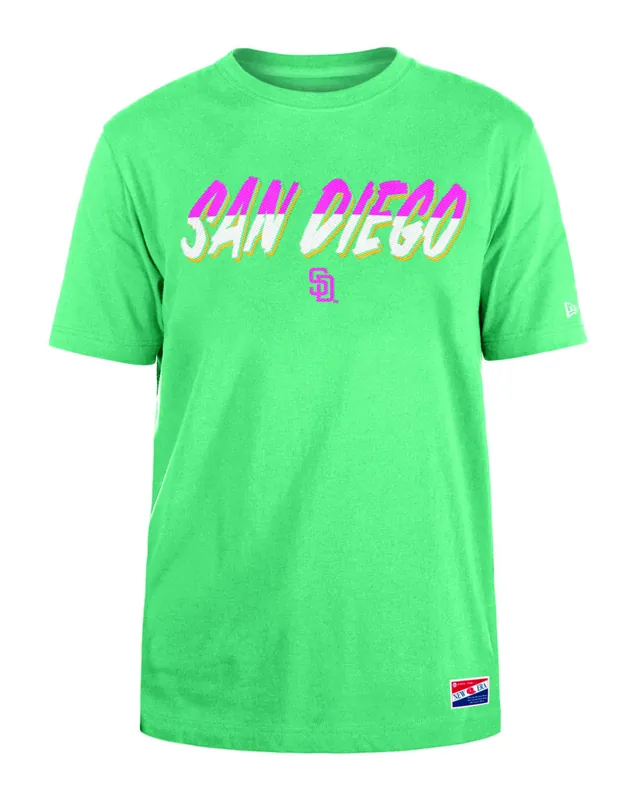 New Era San Diego Padres City Connect Wild Side Short Sleeve T-Shirt Mint Pink
