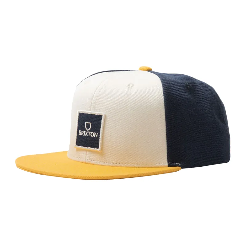 Brixton Alpha Square Snapback Golden Glow Off White Joe Blue