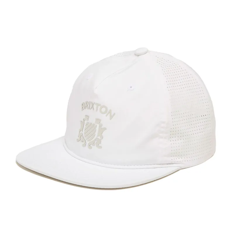 Brixton Lion Crest MP Strapback White