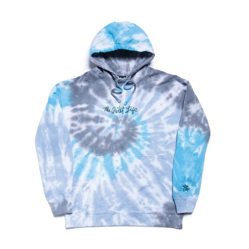 The Quiet Life Horizon Script Hooded Sweatshirt Tie Dye