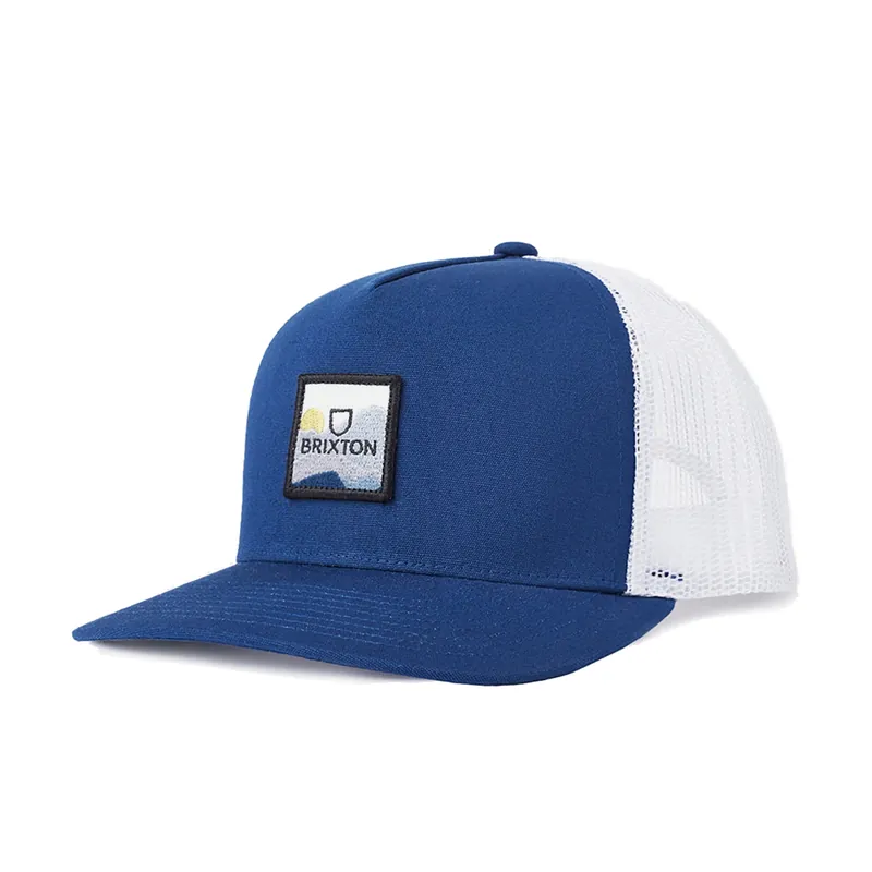 Brixton Alpha Block X C MP Mesh Snapback Mountain Blue