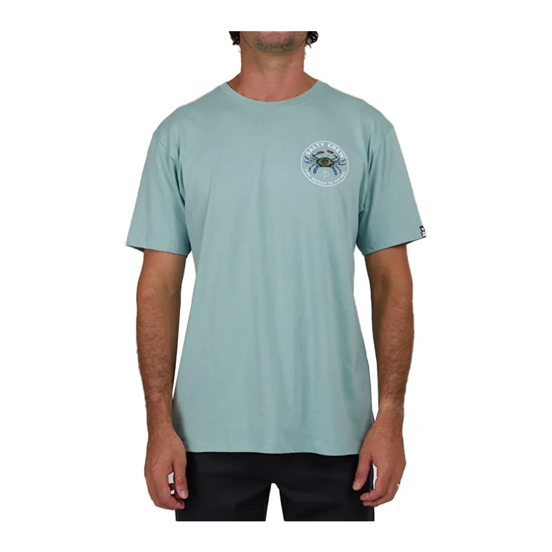 Salty Crew Blue Crabber Short Sleeve T-Shirt Mackerel Blue