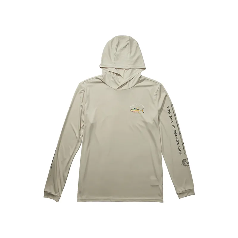 Salty Crew Ahi Mount Long Sleeve Tech Hood Sunshirt Natural