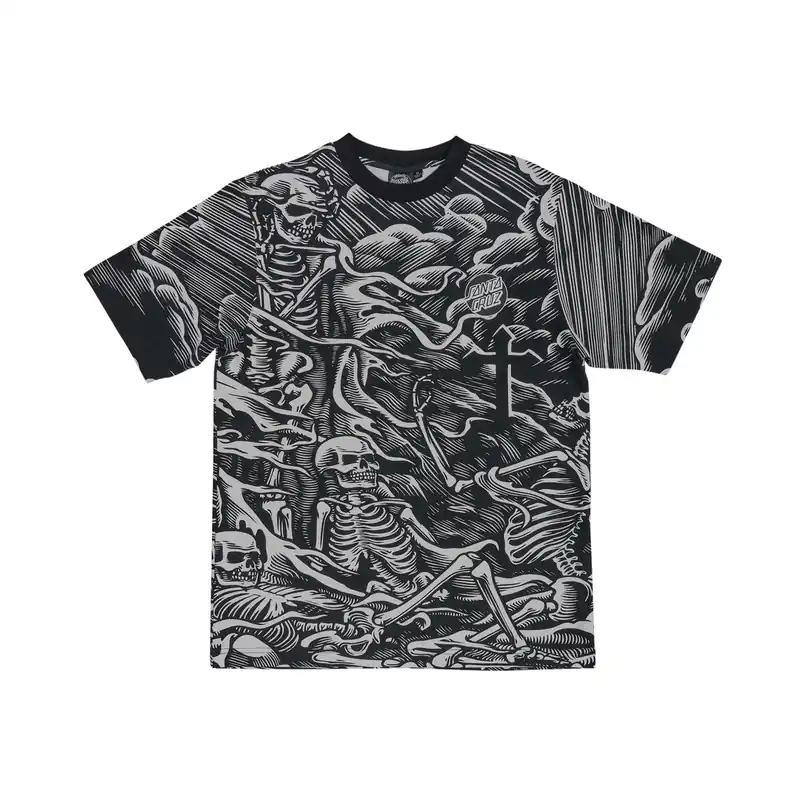 Santa Cruz O’Brien Purgatory AOP Short Sleeve Ringer T-Shirt Black