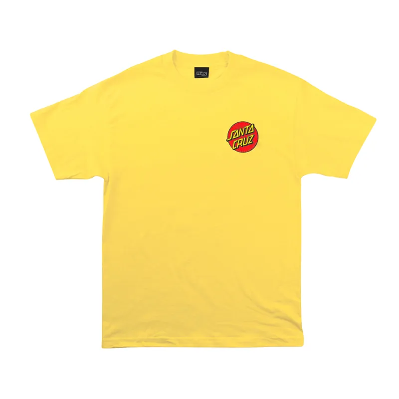 Santa Cruz Classic Dot Chest Short Sleeve T-Shirt Banana Cream
