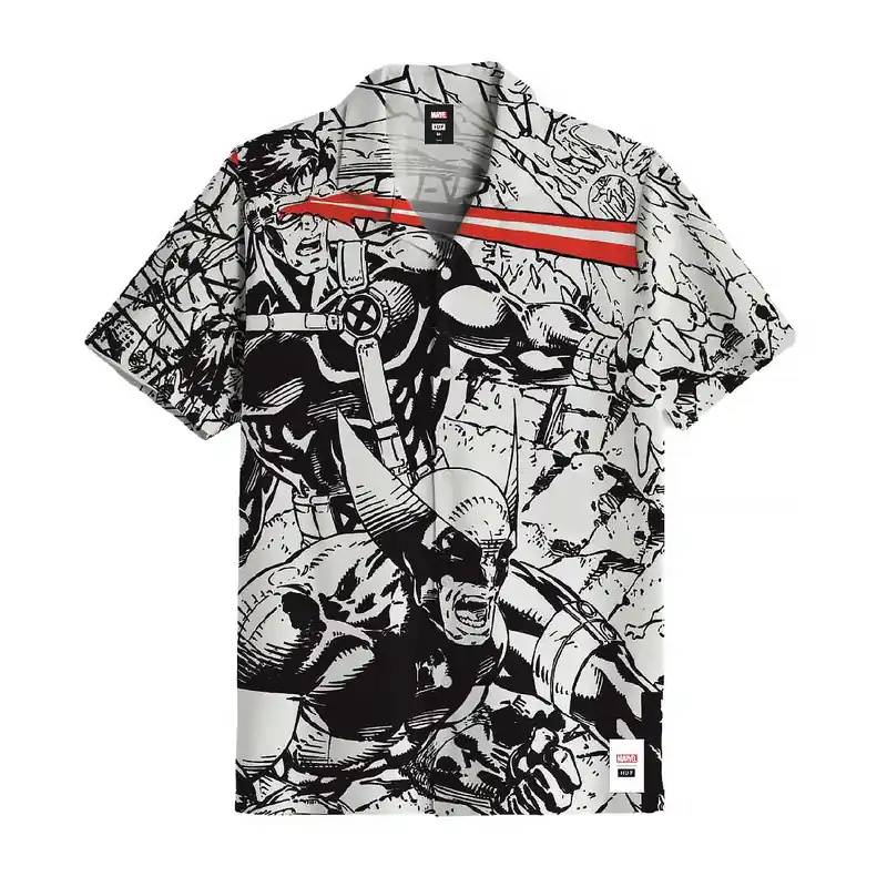 HUF X-Men Resort Shirt Rayon White