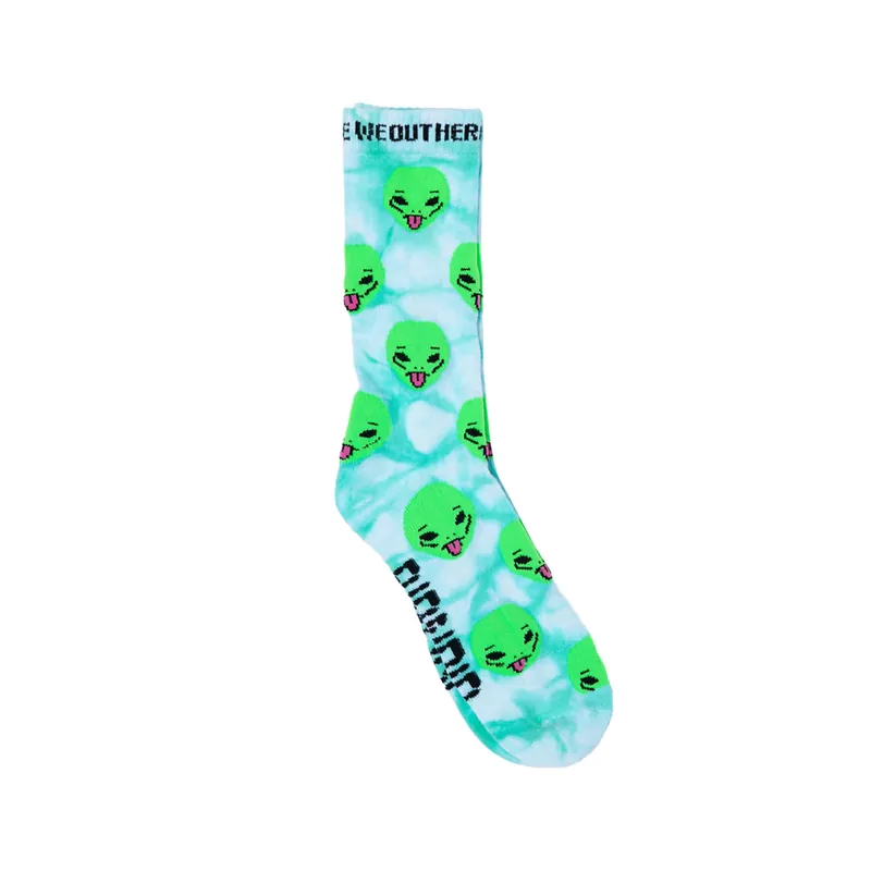Rip N Dip We Out Here Socks Lime - RIPNDIP