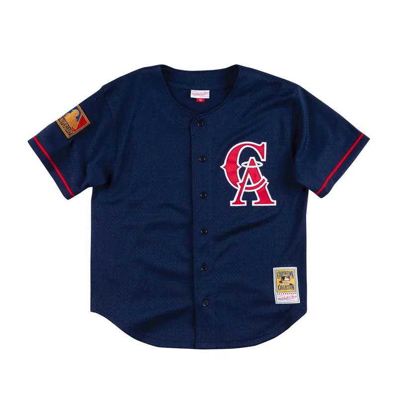 Mitchell & Ness Angels Authentic Mesh Batting Practice Bo Jackson Jersey Dark Navy