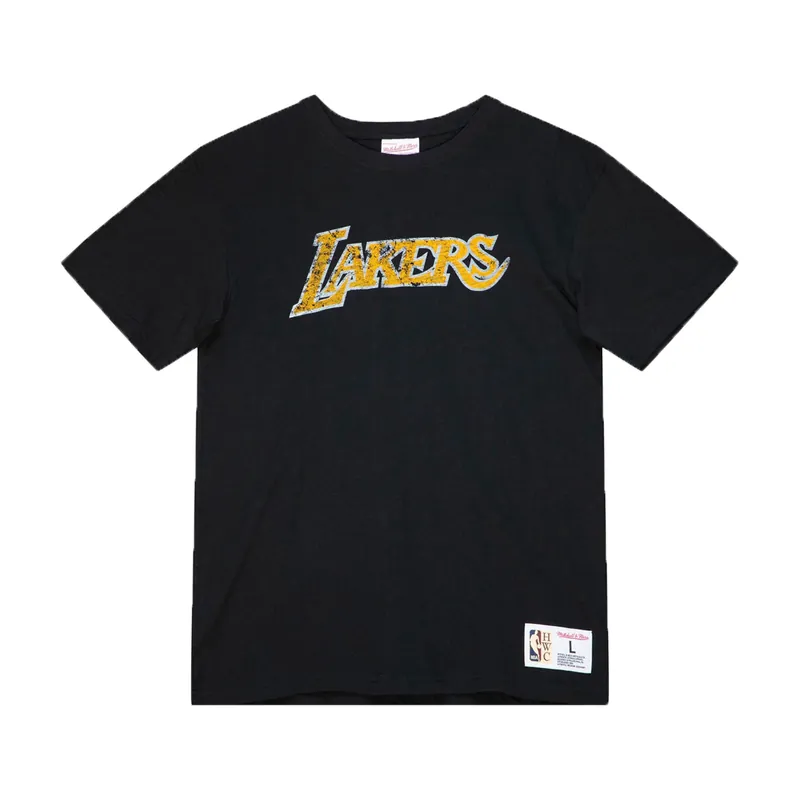 Mitchell & Ness Los Angeles Lakers Legendary Slub Short Sleeve T-Shirt Black