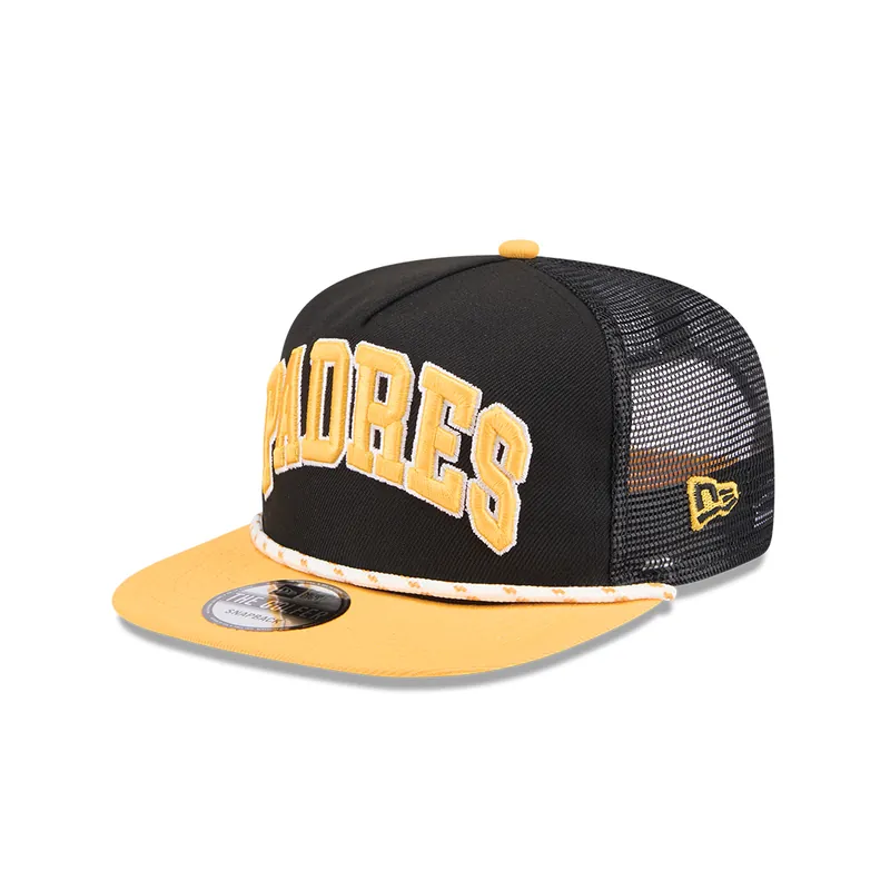 New Era Golfer San Diego Padres Throwback Adjustable Snapback Hat Black Gold