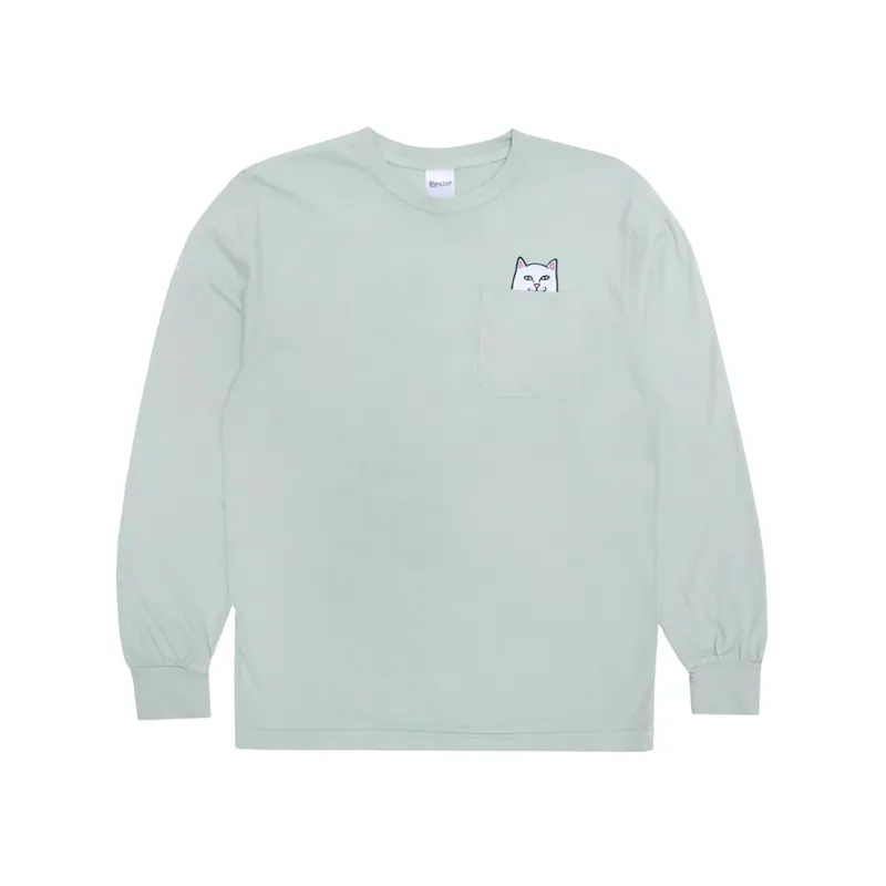 Rip N Dip Lord Nermal Pocket Long Sleeve Sage - RIPNDIP