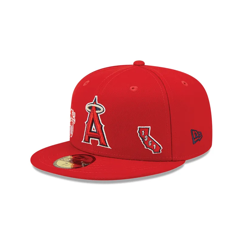 New Era 59Fifty Los Angeles Angels Identity Fitted Hat Red - Collections