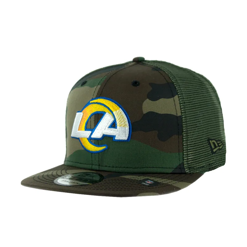 New Era 9Fifty Los Angeles Rams Trucker Snapback Hat Camo