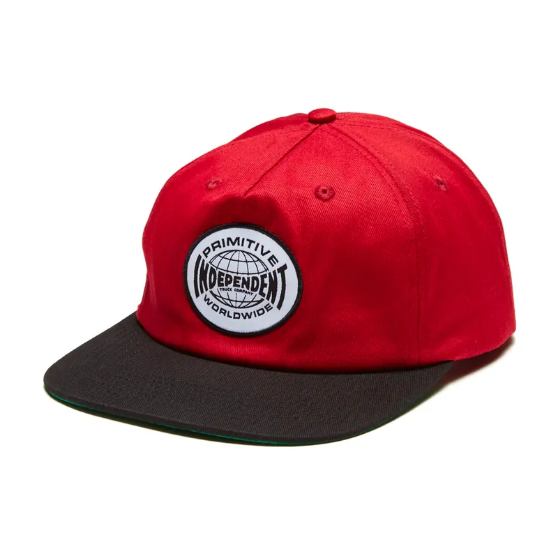 Primitive Global Snapback Hat Red