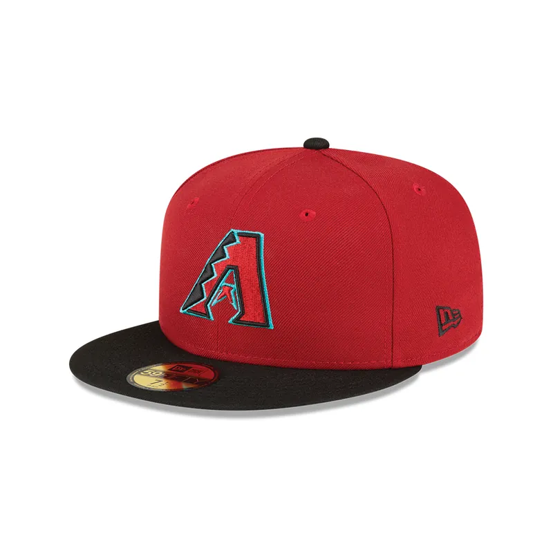 New Era 59Fifty Arizona Diamondbacks Home Authentic Collection On Field Fitted Hat Red Black - MLB Authentic Collection 59FIFTY On Field