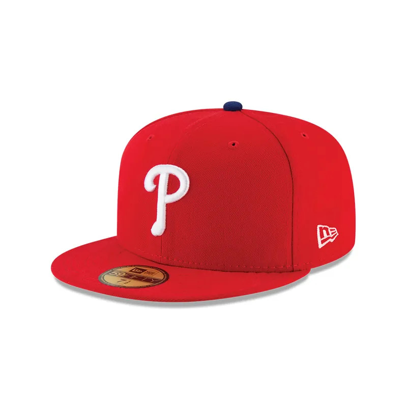 New Era 59Fifty AC World Series 2022 Philadelphia Phillies Fitted Hat Red - MLB Authentic Collection 59FIFTY On Field