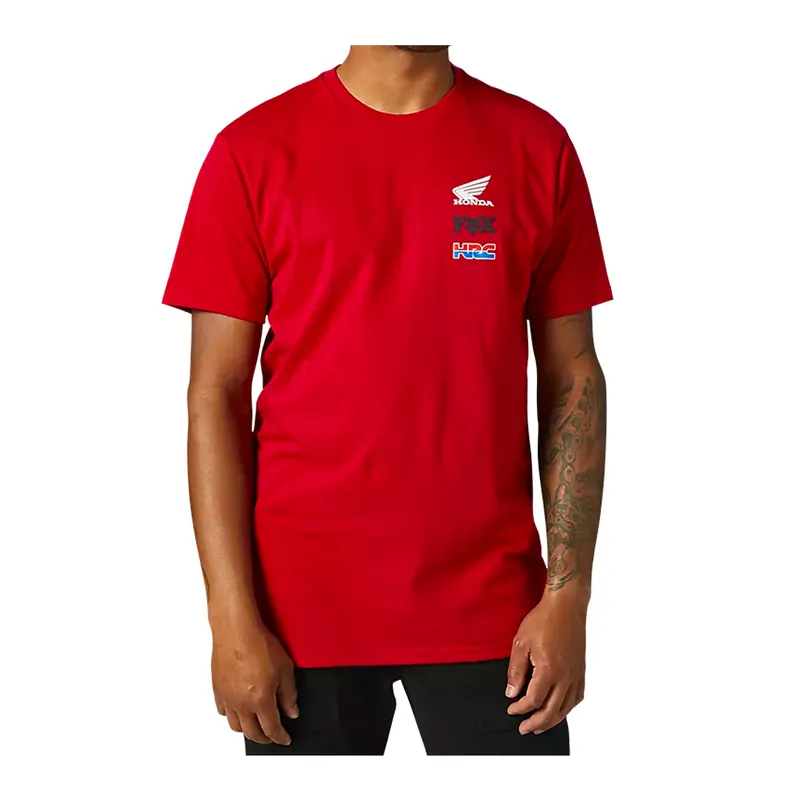 FOX Honda Wing Short Sleeve T-Shirt Flame Red