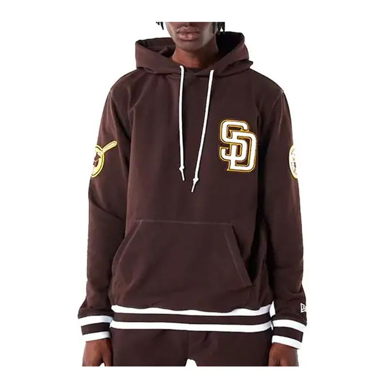 New Era San Diego Padres Logo Select Pullover Hoodie Burnt Wood Brown
