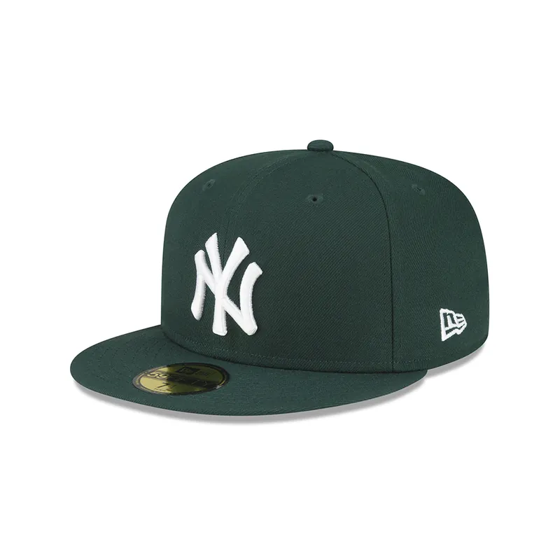 New Era 59Fifty New York Yankees Fitted Hat Dark Green White