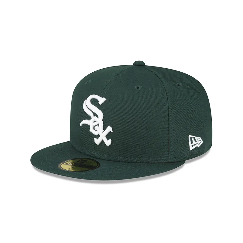 New Era 59Fifty Chicago White Sox Fitted Hat Dark Green White