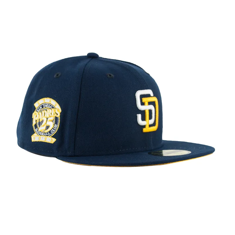 New Era x Billion Creation x Rally Caps 59Fifty San Diego Padres Geisel Dark Navy White Gold Fitted Hat