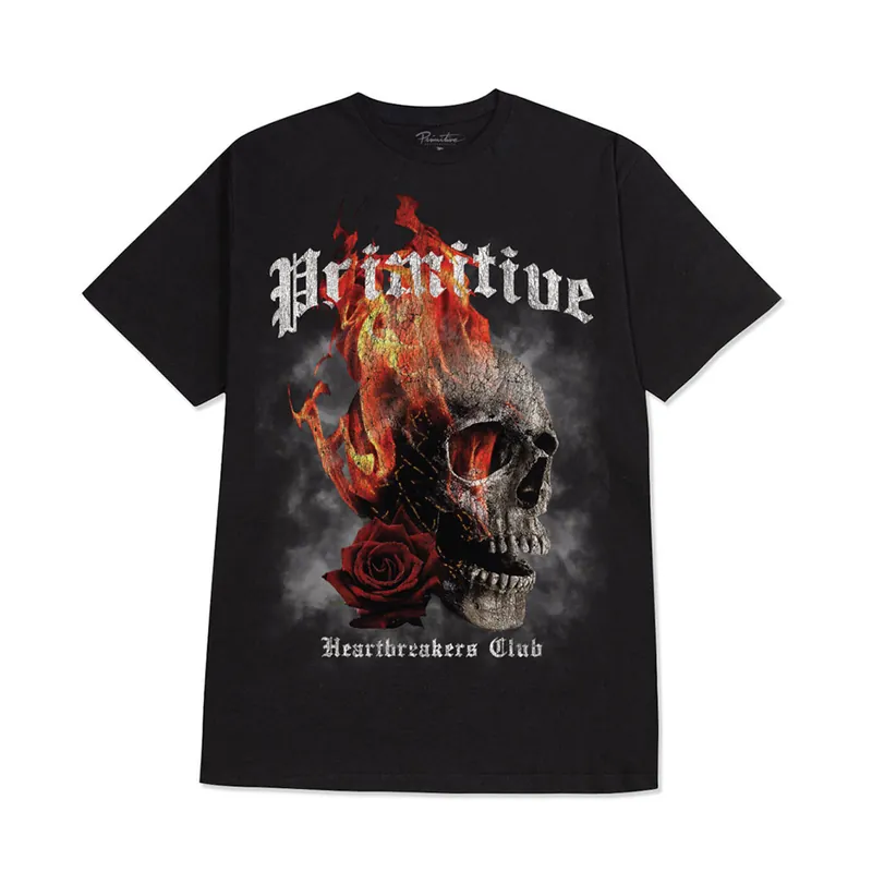 Primitive x Heartbreakers Club Torch Short Sleeve T-Shirt Black