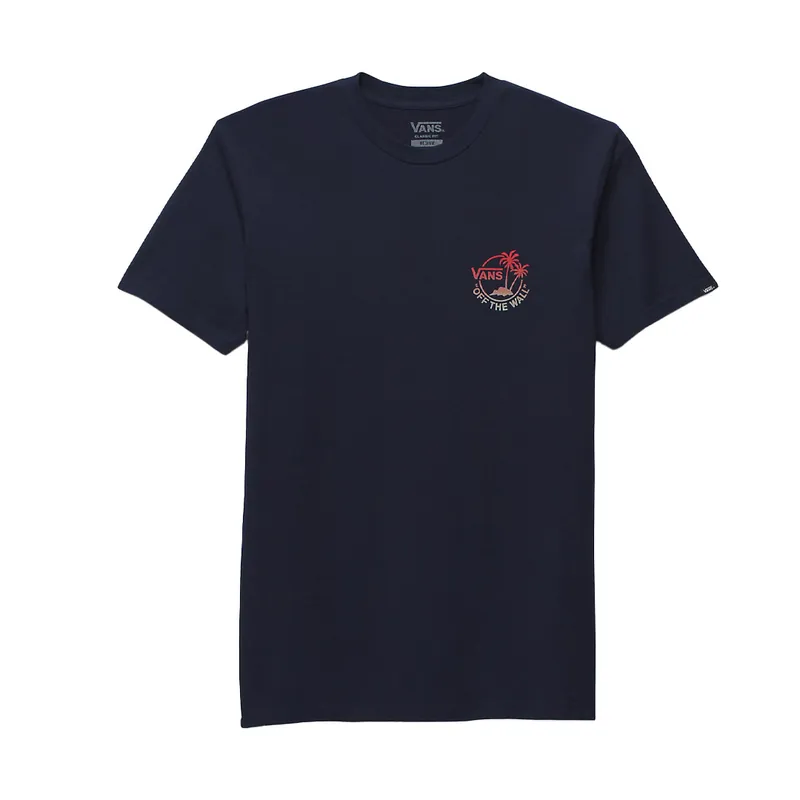 Vans Classic Mini Dual Palm II Short Sleeve T-Shirt Navy True Red North Atlantic