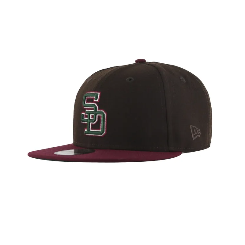 New Era x Billion Creation 59Fifty San Diego Padres Chicano Park Burnt Wood Brown Cardinal Red Fitted Hat