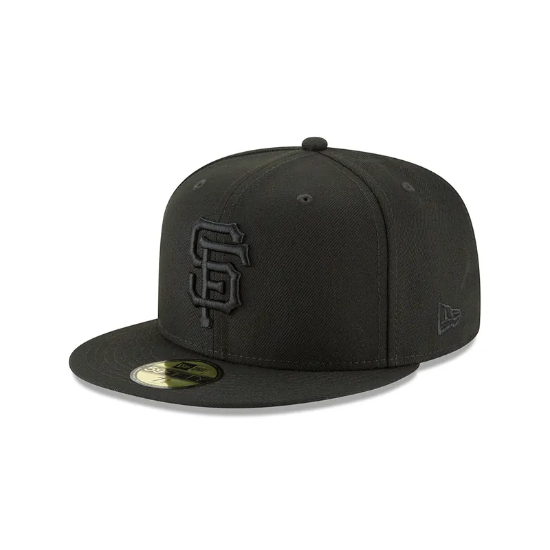 New Era 59Fifty San Francisco Giants Blackout Fitted Hat Black on Black