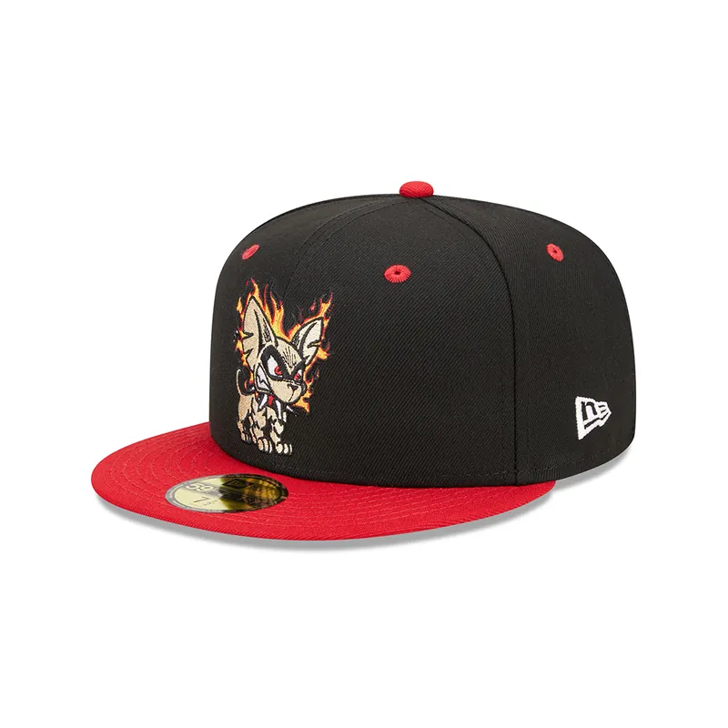 New Era x Marvel 59Fifty El Paso Chihuahuas Fitted Hat Black Red