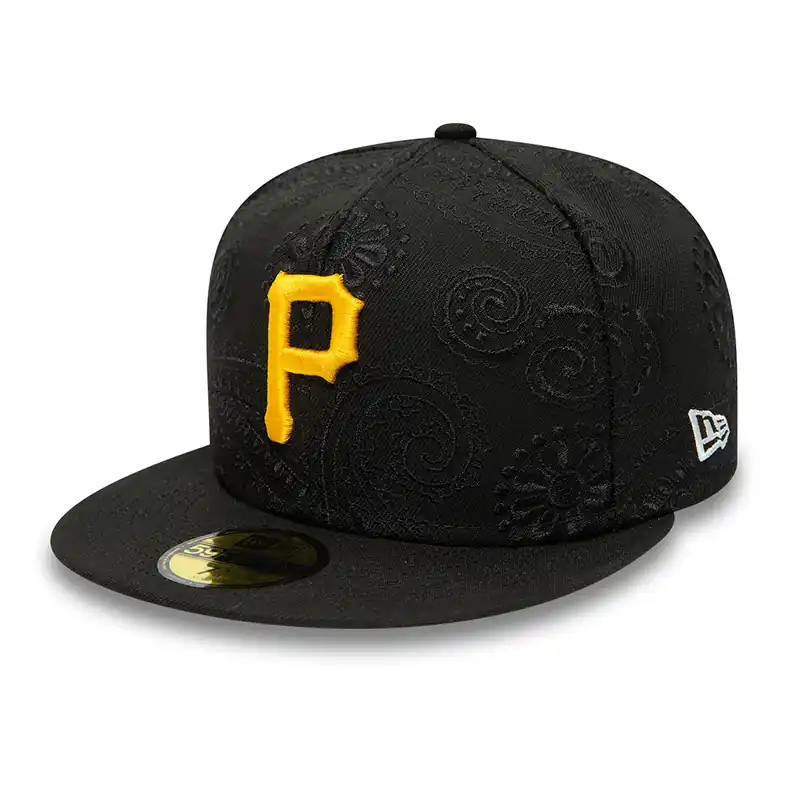 New Era 59Fifty Pittsburgh Pirates Swirl Fitted Hat Black