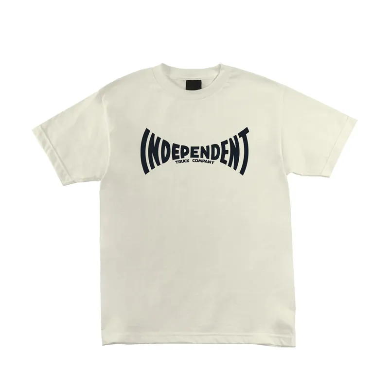 Independent Span Short Sleeve T-Shirt Cream White