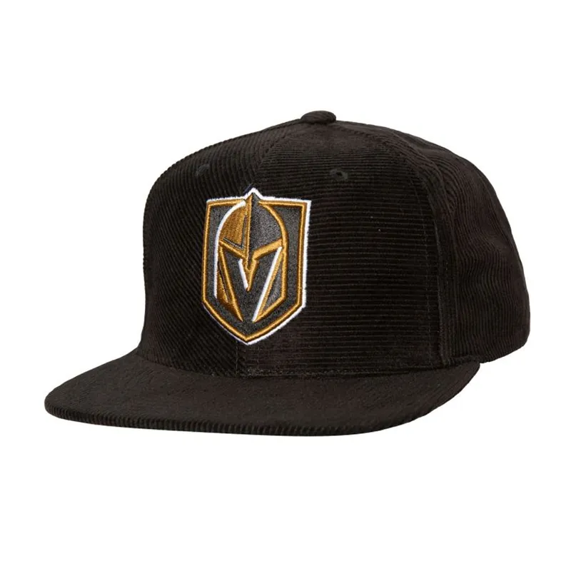 Mitchell & Ness Las Vegas Knights All Directions Corduroy Adjustable Snapback Hat Black