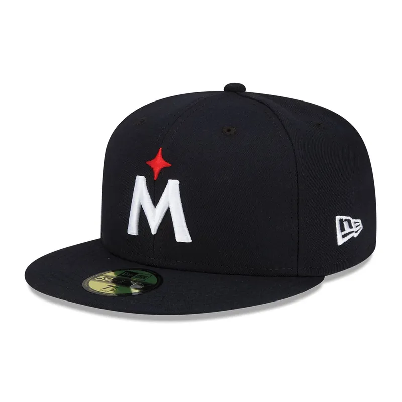 New Era 59Fifty Minnesota Twins Road Away Authentic Collection On Field Fitted Hat Navy - MLB Authentic Collection 59FIFTY On Field