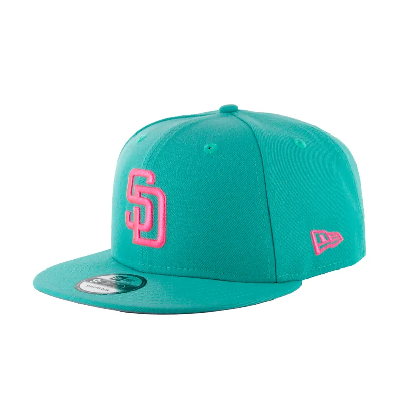New Era 9Fifty San Diego City Connect BC Edition Adjustable Snapback Hat Clear Mint Pink Glow - Billion Creation Original