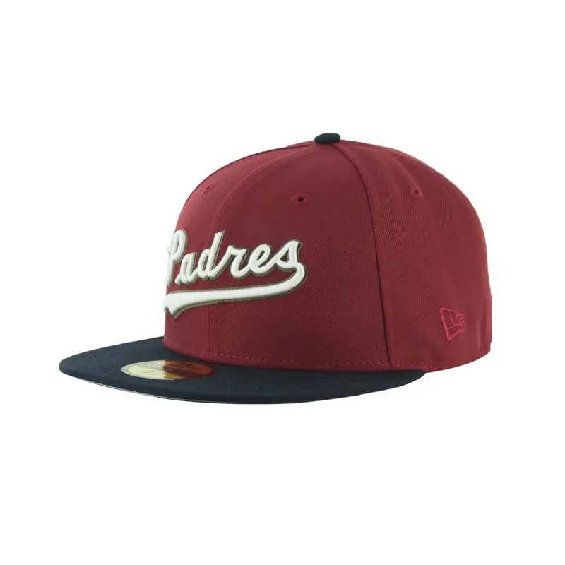 New Era x Billion Creation 59Fifty San Diego Padres 1976 Smoked Wine Fitted Hat Pinot Red Dark Navy