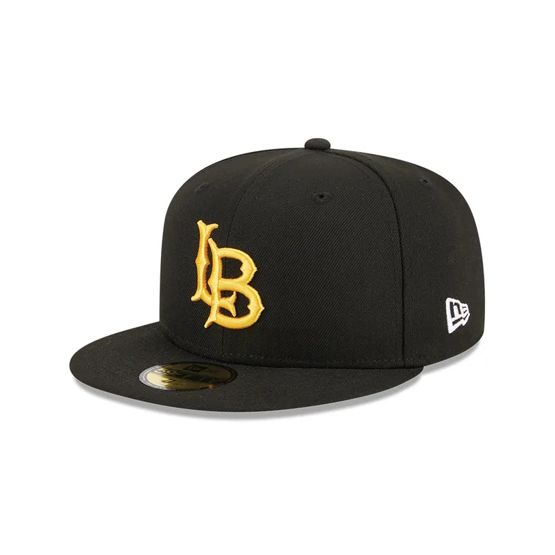 New Era 59Fifty Long Beach State Athletics Fitted Hat Black Gold White