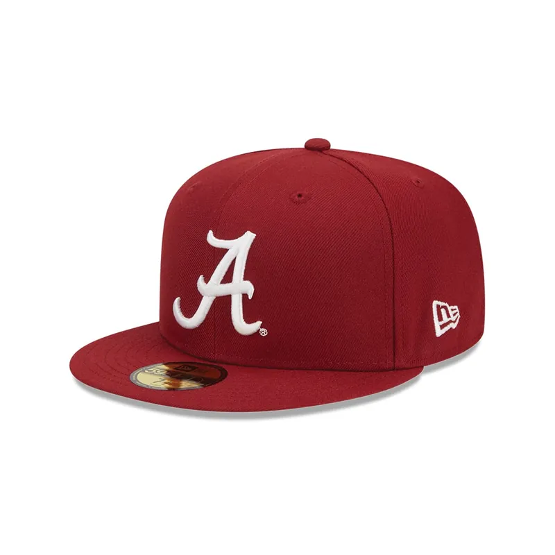 New Era 59Fifty Alabama Crimson Tide Fitted Hat Crimson Red White
