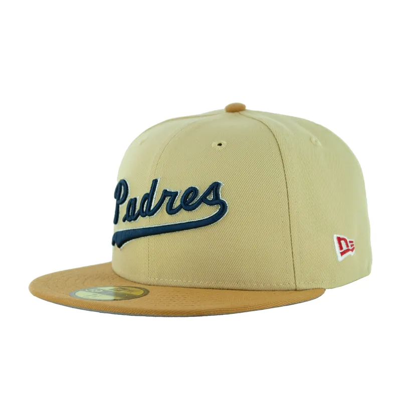 New Era 59Fifty San Diego Padres Banquet Fitted Hat Vegas Gold Tan - Billion Creation