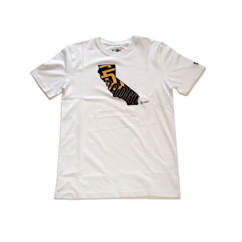 New Era San Diego Padres State Short Sleeve T-Shirt White