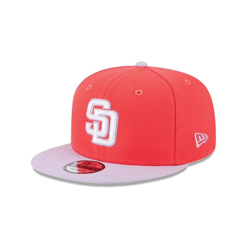 New Era 9Fifty San Diego Padres Two Tone Color Pack Fitted Hat Pink Lavander