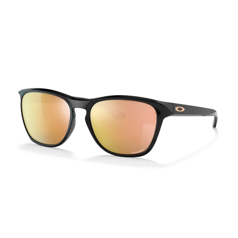 Oakley Manorburn Sunglasses Polished Black Frame Prizm Rose Gold Lenses